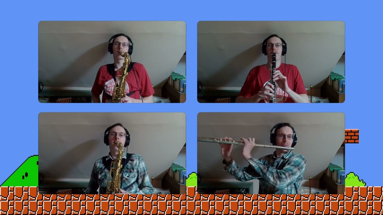 Super Mario Bros Main Theme for Woodwind Quartet
