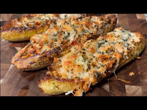 Puerto Rican “Canoas” | Stuffed Sweet Plantain Boats | Air-Fried!