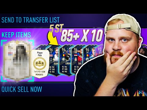 Öppnar 5 85+ x 10 och 92+ ICON Moments Pick På MITT KONTO!! - FIFA 21 SVENSKA