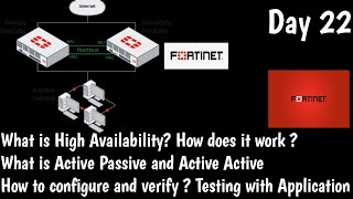 #Fortinet | How to Configure HA in Fortigate Firewall   | Active - Passive  | DAY 22 | NSE4 Training