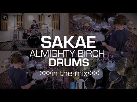 Sakae Almighty Birch drums "In the Mix" drum sound demo with music