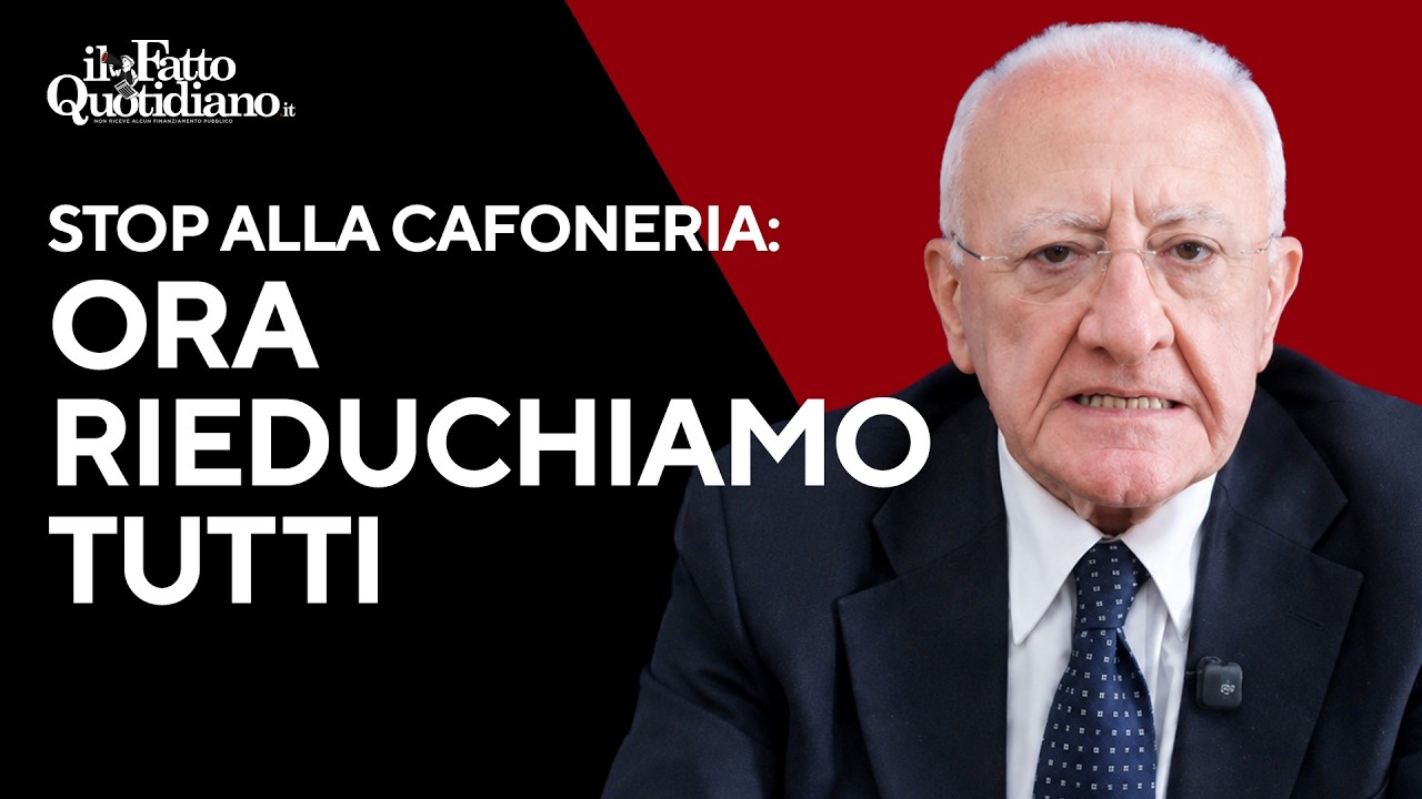 De Luca e la campagna “No Cafoni”: dal moldavo coi “problemi di prostata” alle corse clandestine