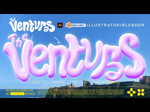 SKETCHES TO 3D CHROME TYPE - Blender Beginners Tutorial / EASY / CYCLES