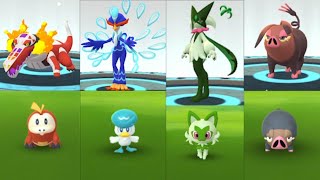 Paldean Starter Evolution -  Catching Fuecoco, Sprigatito, Quaxly and Lenchonk in the wild