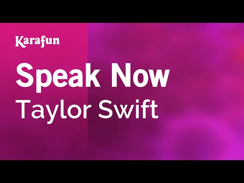 Speak Now - Taylor Swift | Karaoke Version | KaraFun