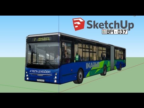 Sketchup Ikarus V187 Elkészítése OMSI 2 Static Modell