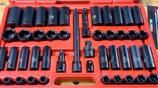 Neiko 45 Piece 1/2” Metric Impact Socket Set
