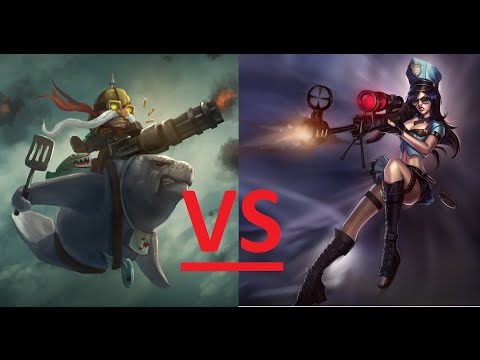 Corki ADC vs Caitlyn Full Commentary Ranked Gameplay Gold