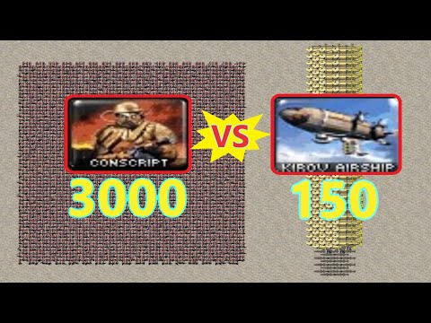 Conscripts vs Kirovs - Same Cost - Red Alert 2