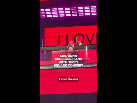 Madonna surprises fans with Times Square concert