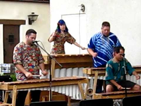 Masanga Marimba Ensemble performs 'Waka waka' in Santa Barbara June 26 2010