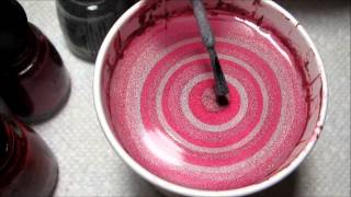 Valentine's Day Abstract Swirly Heart Water Marble Nail Art Tutorial