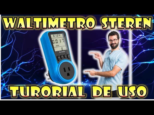 Vídeo relacionado con Medidor de Consumo Energético recargable con pantalla LCD retroiluminada. Controla el uso eléctrico y protege contra sobrecargas para reducir costos en electricidad.