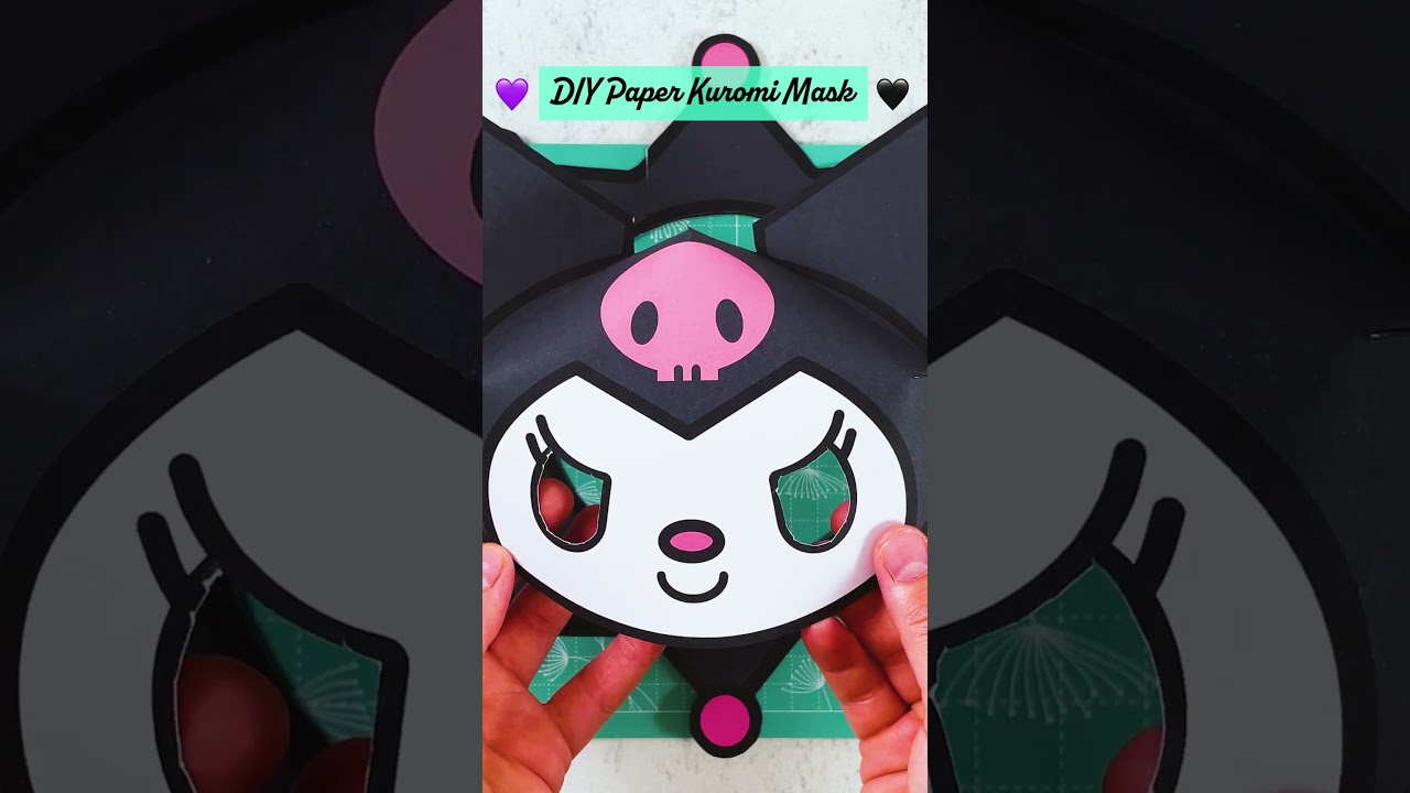 DIY Kuromi Paper Mask 🎃 | Free Printables + Halloween Costume Set
