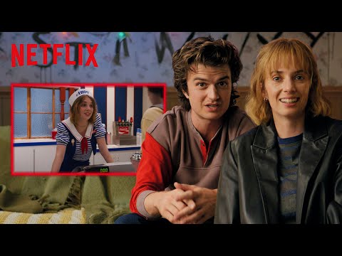 Maya Hawke & Joe Keery on Robin's First Appearance in Season 3 | Stranger Things | Netflix