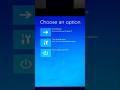 Choose An Option Problem In Windows 10 Laptop Problem Solved Problem Fixed Shorts