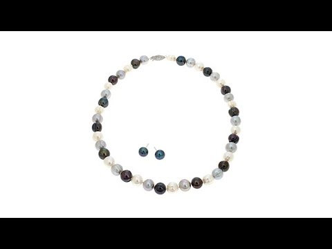 Imperial Pearls Multi Cultured Pearl 2pc Jewelry Set