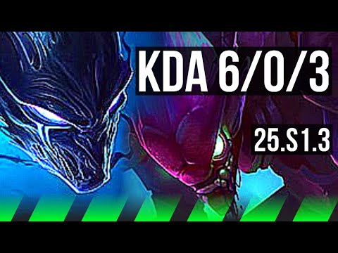 NOCTURNE vs KHA'ZIX (JGL) | 6/0/3, Dominating | KR Diamond | 25.S1.3