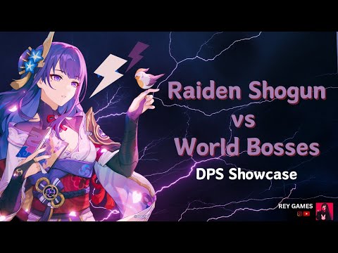 Main DPS Raiden | Raiden Against World Bosses | Easy Damage with Raiden | Raiden DPS Build