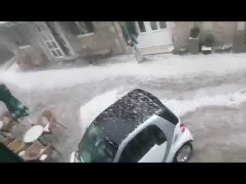 Bujica kiše i tuče u Kaštel Lukšiću