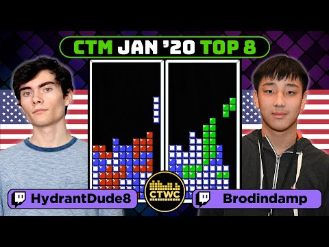 TETRIS PB DURING COMPETITION??! - CTM JAN 2020 Quarterfinal - Max vs. Brodin