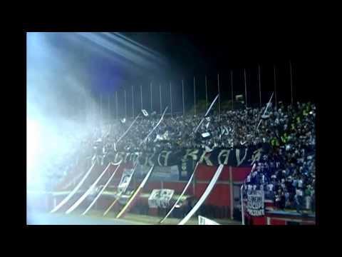 "LBB En el Zamora vs. Atlético Mineiro COPA LIBERTADORES 2014." Barra: La Burra Brava &bull; Club: Zamora