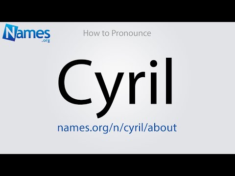 How to Pronounce Cyril