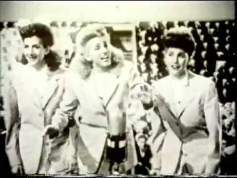 THE ANDREWS SISTERS:  Brief WWII propaganda film with some of their hits
