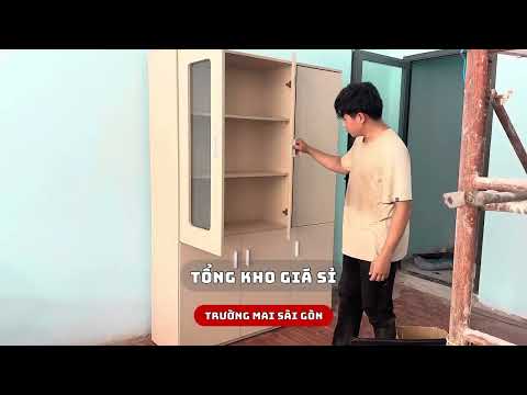 Tủ Tài Liệu Gỗ Thiết Kế 3 Cánh - THS19
