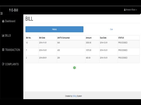 Electricity Billing System in PHP/MySQLi with Full Source Code