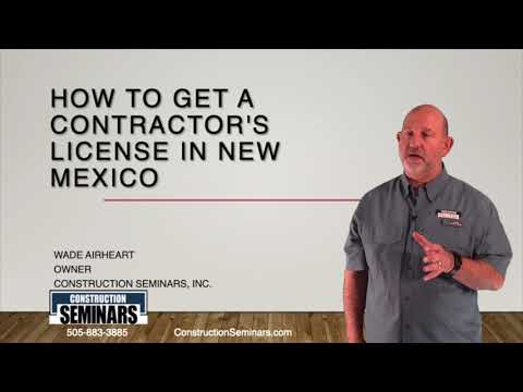 Como obter uma licença de empreiteiro no Novo México NM