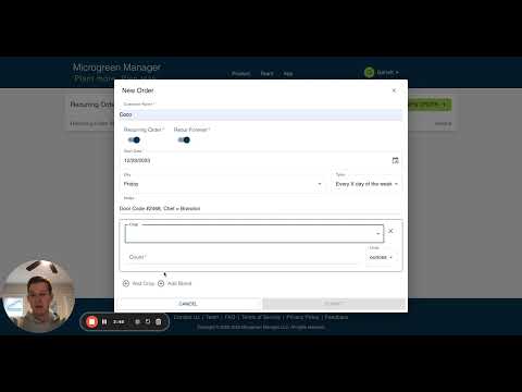 Create Recurring Orders