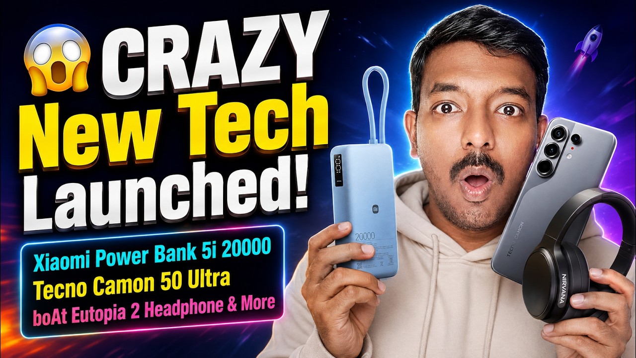 😱 CRAZY New Tech Launched! Tecno Camon 50 Ultra, Xiaomi Power Bank 5i & boAt Nirvana Eutopia 2 💥