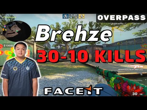 CSGO POV Evil Geniuses Brehze (30-10) Overpass 𝙒𝙞𝙣 (16-4) / Faceit 12.12.2022