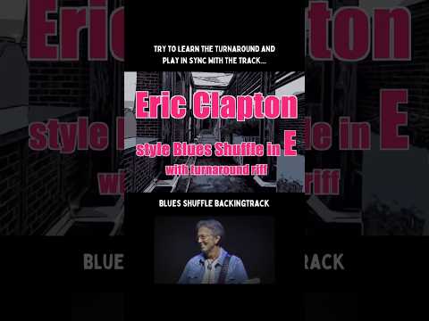 Eric Clapton Style Blues Shuffle In “E” 🎸#bluesbackingtrack #bluesshuffle #shorts