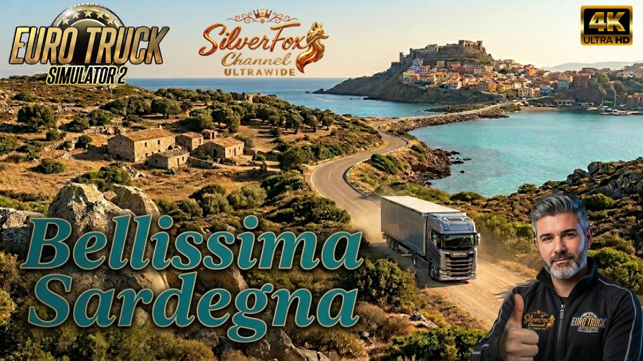 EURO TRUCK SIMULATOR 2 - SARDEGNA - GAMEPLAY ITA - PC - PS5 - WALKTHROUGH - ULTRAWIDE - 21:9 - 4K