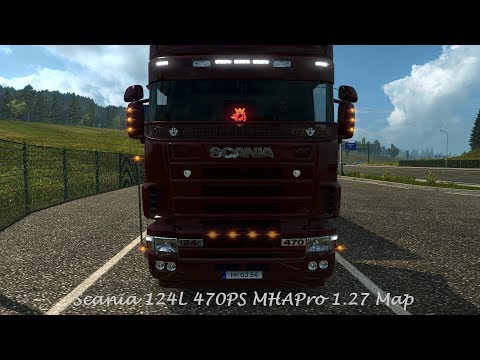 ETS 1.27 mit MHAPro Map 1.24, Scania 124L Probefahrt