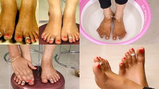 Feet Whitening Pedicure at Home - Remove Sun Tan &