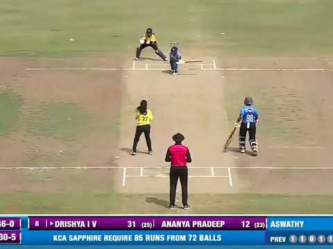 Kerala womens cricketer Drishya IV SCORED 50 off 36 balls in the  KCA Pink T20 Challengers 2021