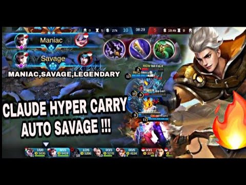 CLAUDE SAVAGE!!SUPER FAST FARMING!!CLAUDE IS BACK!!-Mobile Legends