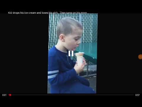 Kid Drops His Ice Cream And Loses His Sh*T.  Then Turns On His Mom Csupo