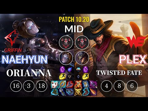 GRF Naehyun Orianna vs WE Plex Twisted Fate Mid - KR Patch 10.20