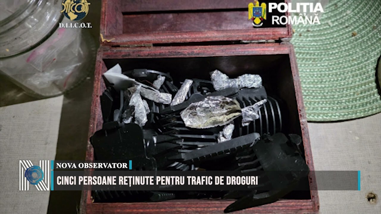 Cinci persoane reținute pentru trafic de droguri