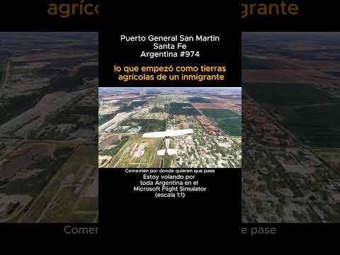 Puerto Gral. San Martin, Santa Fe desde el Microsoft Flight Simulator #puertogralsanmartin #santafe