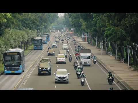 Busy Traffic Driving In Jakarta 4K