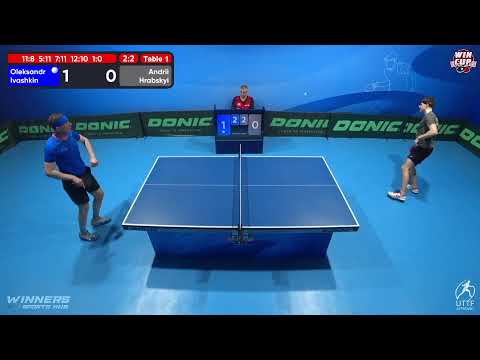 21:30 Oleksandr Ivashkin (2:3) Andrii Hrabskyi West 5 WIN CUP 19.10.2022 | TABLE TENNIS WINCUP