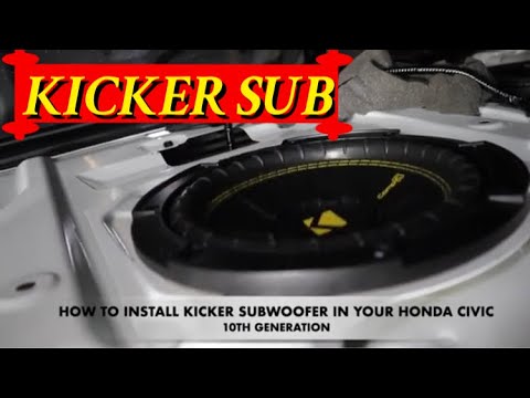 How to install aftermarket subwoofer Honda Civic Sedan 10th gen