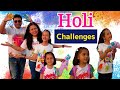 HOLI Challenges 🔫💦🎨🤩 | HAPPY HOLI 2024 | Aayu and Vanu