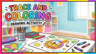 Create A to J Trace & Coloring Worksheets in Canva | Kindergarten Alphabet Worksheets | Free Canva 