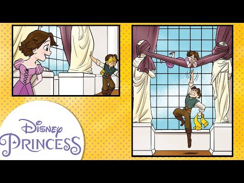 【長髮公主】在城堡裡玩鬼抓人？！ (Disney Comics In Motion | Disney Princess | Rapunzel "Castle Tag")
